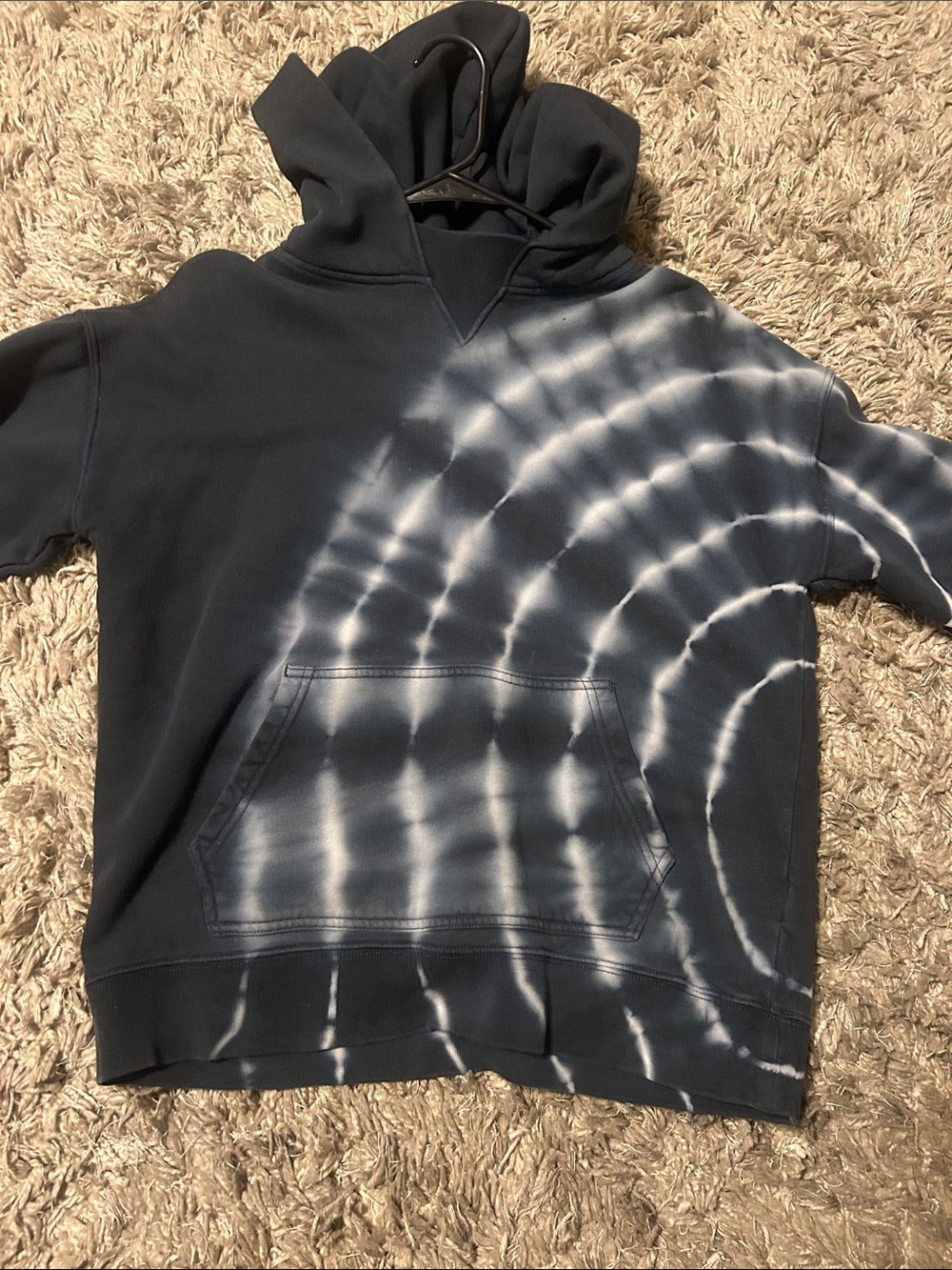 GAP Black & White Spiral Tie-Dye Hoodie